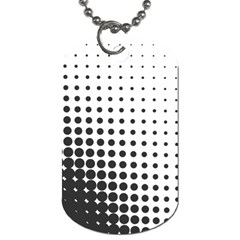 Comic Dots Polka Black White Dog Tag (two Sides)