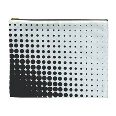 Comic Dots Polka Black White Cosmetic Bag (xl)