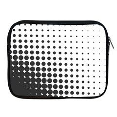 Comic Dots Polka Black White Apple Ipad 2/3/4 Zipper Cases