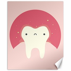 Sad Tooth Pink Canvas 16  X 20   by Mariart