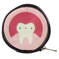 Sad Tooth Pink Mini Makeup Bags by Mariart