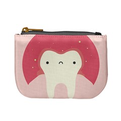 Sad Tooth Pink Mini Coin Purses by Mariart