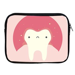 Sad Tooth Pink Apple Ipad 2/3/4 Zipper Cases