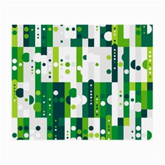 Generative Art Experiment Rectangular Circular Shapes Polka Green Vertical Small Glasses Cloth (2-side)