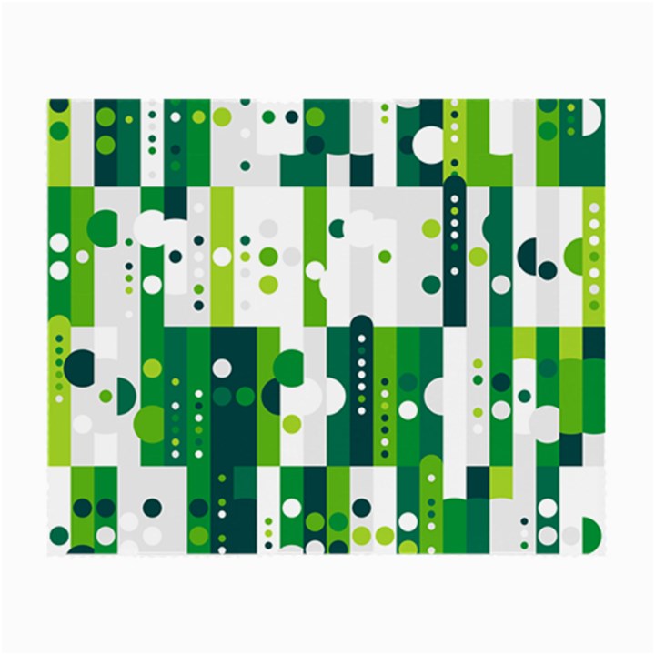 Generative Art Experiment Rectangular Circular Shapes Polka Green Vertical Small Glasses Cloth (2-Side)