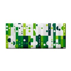 Generative Art Experiment Rectangular Circular Shapes Polka Green Vertical Cosmetic Storage Cases by Mariart