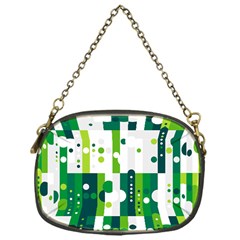 Generative Art Experiment Rectangular Circular Shapes Polka Green Vertical Chain Purses (one Side)  by Mariart