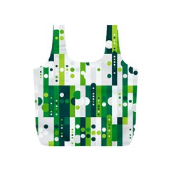 Generative Art Experiment Rectangular Circular Shapes Polka Green Vertical Full Print Recycle Bags (s) 