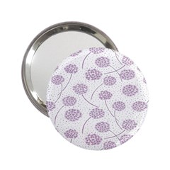 Purple Tulip Flower Floral Polkadot Polka Spot 2 25  Handbag Mirrors by Mariart