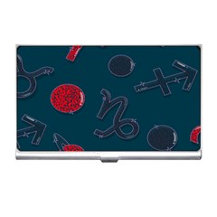 Zodiac Signs Planets Blue Red Space Business Card Holders