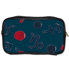 Zodiac Signs Planets Blue Red Space Toiletries Bags