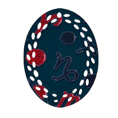 Zodiac Signs Planets Blue Red Space Oval Filigree Ornament (two Sides) by Mariart