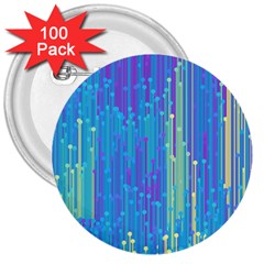Vertical Behance Line Polka Dot Blue Green Purple 3  Buttons (100 Pack) 