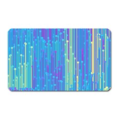 Vertical Behance Line Polka Dot Blue Green Purple Magnet (rectangular)