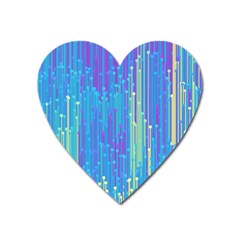 Vertical Behance Line Polka Dot Blue Green Purple Heart Magnet by Mariart