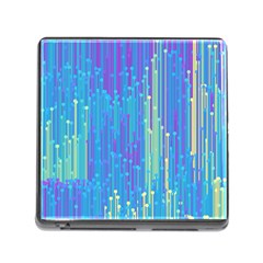 Vertical Behance Line Polka Dot Blue Green Purple Memory Card Reader (square) by Mariart