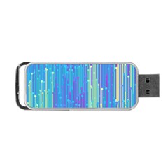 Vertical Behance Line Polka Dot Blue Green Purple Portable Usb Flash (two Sides)