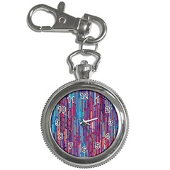 Vertical Behance Line Polka Dot Blue Green Purple Red Blue Black Key Chain Watches by Mariart