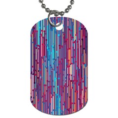 Vertical Behance Line Polka Dot Blue Green Purple Red Blue Black Dog Tag (two Sides) by Mariart