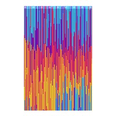 Vertical Behance Line Polka Dot Blue Red Orange Shower Curtain 48  X 72  (small)  by Mariart