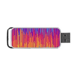 Vertical Behance Line Polka Dot Blue Red Orange Portable Usb Flash (one Side) by Mariart