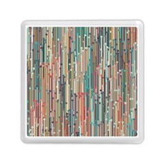 Vertical Behance Line Polka Dot Grey Blue Brown Memory Card Reader (square)  by Mariart
