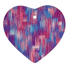 Vertical Behance Line Polka Dot Blue Green Purple Red Blue Small Heart Ornament (two Sides) by Mariart