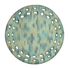 Vertical Behance Line Polka Dot Grey Ornament (round Filigree) by Mariart