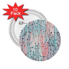 Vertical Behance Line Polka Dot Grey Pink 2 25  Buttons (10 Pack) 