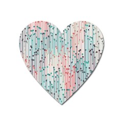 Vertical Behance Line Polka Dot Grey Pink Heart Magnet by Mariart