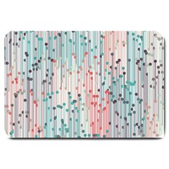 Vertical Behance Line Polka Dot Grey Pink Large Doormat 