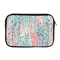 Vertical Behance Line Polka Dot Grey Pink Apple Macbook Pro 17  Zipper Case