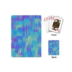 Vertical Behance Line Polka Dot Purple Green Blue Playing Cards (mini)  by Mariart