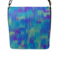 Vertical Behance Line Polka Dot Purple Green Blue Flap Messenger Bag (l)  by Mariart