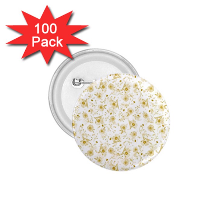 Floral pattern 1.75  Buttons (100 pack) 