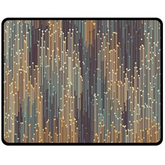 Vertical Behance Line Polka Dot Grey Orange Fleece Blanket (medium) 