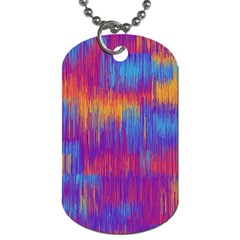 Vertical Behance Line Polka Dot Red Blue Orange Dog Tag (two Sides)