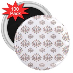 Dot Lotus Flower Flower Floral 3  Magnets (100 Pack)