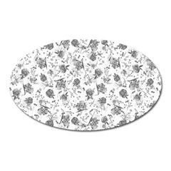 Floral Pattern Oval Magnet by ValentinaDesign