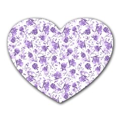 Floral Pattern Heart Mousepads by ValentinaDesign