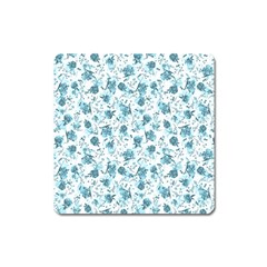 Floral Pattern Square Magnet by ValentinaDesign
