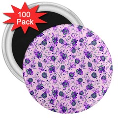 Floral Pattern 3  Magnets (100 Pack) by ValentinaDesign