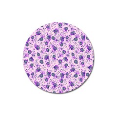 Floral Pattern Magnet 3  (round) by ValentinaDesign