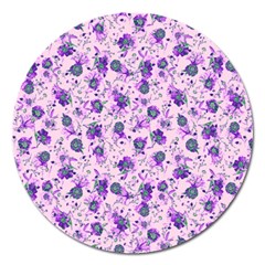 Floral Pattern Magnet 5  (round) by ValentinaDesign