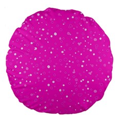 Dots Pattern Large 18  Premium Flano Round Cushions by ValentinaDesign