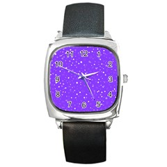 Dots Pattern Square Metal Watch by ValentinaDesign