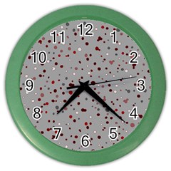 Dots Pattern Color Wall Clocks by ValentinaDesign