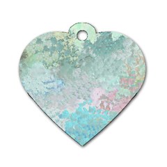Pastel Garden Dog Tag Heart (two Sides) by digitaldivadesigns