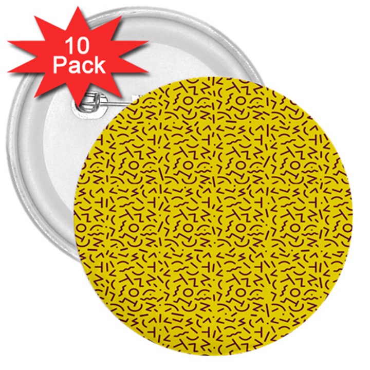 Abstract art  3  Buttons (10 pack) 