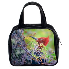 Woodpecker At Forest Pecking Tree, Patagonia, Argentina Classic Handbags (2 Sides) by dflcprints